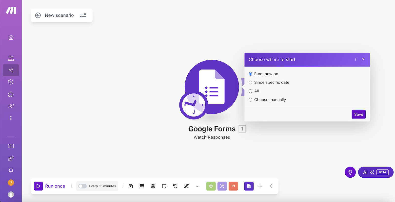 Choose where to start