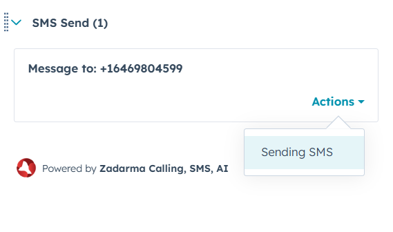 Send SMS from HubSpot